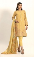 Self Jacquard Embroidered Shirt 3.25m Viscose Tissue Printed Dupatta 2.5m Shalwar 2.5m