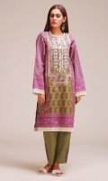 Front & Back Khaddar Print Embroidered 2.5m Sleeves Khaddar Printed 0.75m Embroidered Shalwar 2.5m