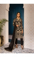 Embroidered Chiffon Shirt Front 1.25M Embroidered Chiffon Shirt Back 1.25M Embroidered Chiffon Sleeves 0.75M Dyed Wn Inner 2.5M Dyed Cotton Satin Pants 2.5M Embroidered Chiffon Duppatta 2.5M