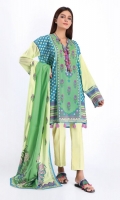 Lawn Printed Shirt 3.0M Lawn Printed Dupatta 2.5M Shalwar 2.5M