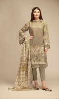 Front Cambric Printed Embroidered 1.25m Back & Sleeves Cambric Printed 2.0m Printed Cambric Dupatta 2.5m Shalwar 2.5m