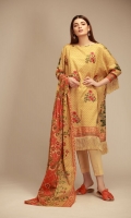 Front Cambric Printed Embroidered 1.25m Back & Sleeves Cambric Printed 2.0m Printed Cambric Dupatta 2.5m Shalwar 2.5m