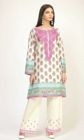 EMBROIDERED LAWN PRINT SHIRT 3.0m - EMBROIDERED SHALWAR 2.5m