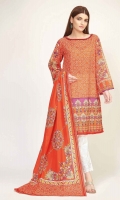 Front Lawn Printed 1.25m Back Lawn Printed 1.25m Sleeve Lawn Printed 0.5m Lawn Printed Dupatta 2.5m