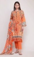 Front Lawn Printed 1.25m Back Lawn Printed 1.25m Sleeve Lawn Printed 0.5m Chiffon Printed Dupatta 2.5m Shalwar 2.5m