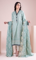 Top Fabric:Print Embroidered Lawn | 3.25m Dupatta Fabric:Printed Lawn | 2.5m