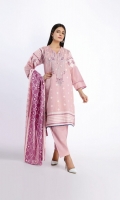 Front And Back Lawn Print Embroidered 2.5m Sleeves Lawn Printed 1.0m Lawn Printed Dupatta 2.5m Shalwar 2.5m