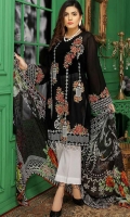 Embroidered Swiss Lawn Shirt Chiffon Printed Dupatta Dyed Trouser