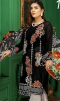 Embroidered Swiss Lawn Shirt Chiffon Printed Dupatta Dyed Trouser