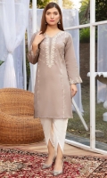 A traditional Straight fit lawn shirt with the so on trend sheesha embroidery (mock) on neckline, front and sleeves.
