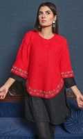  Embroidered Acrylic Free Size Poncho