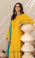 Dupatta: Pearl Printed - 01 Piece Shirt Front: Pearl Printed - 01 Piece Shirt Back: Pearl Printed - 01 Piece Sleeves: Pearl Printed - 01 Pair Trouser: Dyed - 01 Piece 