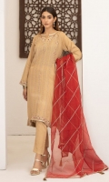 03 Piece Ready to Wear Embroidered Raw Silk