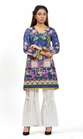 PRINTED SHIRT  ANRAKHA NECK  PETTI FROCK  FULL LENGTH STRAIGHT SLEEVES  PRINTED BACK  DORI WITHBEADS EMBELLISHMENT AT NECK