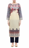EMBROIDERED KURTA<br> ROUND NECK <br> FULL LENGTH SLEEVES<br> STRAIGHT HEM<br> PRINTED BACK<br> ROUND BUTTONS<br>