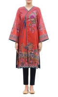 PRINTED FROCK, ROUND NECK SIDE CUT  FULL LENGTH STRAIGHT SLEEVES  PRINTED BACK  BUTTONS