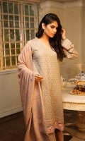 Fabric: FANCY WINTER  DUPATTA: WOVEN PRINTED 2.5 METERS SHIRT FRONT: PRINTED EMB 1.25 METERS SHIRT BACK: PRINTED 1.25 METERS SLEEVES: PRINTED 01-PAIR TROUSER: DYED 2.5 METERS