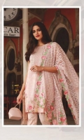 Shirt: Digital Printed Lawn  Dupatta: Embroidered Jacquard Sleeves: Digital Printed lawn Trouser: Dyed Embroidery 1. Embroidered Gala 2. Embroidered Dupatta  3. Embroidered Pallu for Dupatta