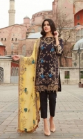 Shirt: Digital Printed Lawn Dupatta: Embroidered Chiffon Sleeves: Digital Printed Lawn Trouser: Dyed Embroidery 1. Embroidered Gala 2. Embroidered Daman for Shirt 3. Embroidered Border for Sleeves 4. Embroidered Dupatta