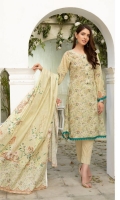 Digital Print Embroidered Lawn Digital Lawn Dupatta Plain Trouser