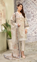Digital Print Embroidered Lawn Digital Lawn Dupatta Plain Trouser