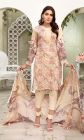 Digital Print Embroidered Lawn Digital Lawn Dupatta Plain Trouser