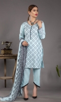 Embroidered Karandi Shirt Bimber Chiffon Embroidered Dupatta Dyed Trouser