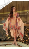 3 piece karandi fornt Embroided bamber chiffon Embroided dupatta