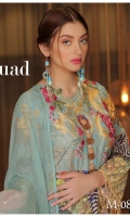 3 piece karandi fornt Embroided bamber chiffon Embroided dupatta