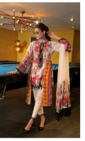 3 piece karandi fornt Embroided bamber chiffon Embroided dupatta