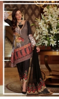 3 piece karandi fornt Embroided bamber chiffon Embroided dupatta