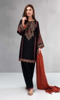 3 Piece Shirt, Shalwar And Shawl Linen Embroidered Shirt Linen Shalwar Linen Shawl