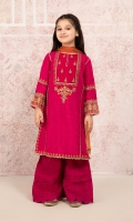 Raw silk embroidered long shirt Embellished with gota lace Raw silk Dhaka pajama Chiffon dupatta