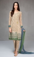 Net fully embroidered angrakha Jacquard pants Shaded net embroidered dupatta.