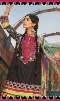 2Piece  Printed shirt 3.15m  Printed chiffon dupatta 2.5m Embroidered neckline 1piece
