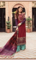 Embroidered Cotton Satin Front Plain Cotton Satin Back Embroidered Cotton Satin Sleeves Embroidered Cotton Satin Sleeve Patches Embroidered Cotton Satin Neckline Embroidered Organza Ghera Patch Printed Tissue Silk Dupatta Embroidered Dupatta Patti Plain Cotton Satin Trouser Embroidered Cotton Satin Trouser Lace