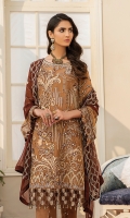 CHIFFON EMBROIDERED FRONT (1YARD) ORGANZA EMBROIDERED FRONT BORDER PATCH  (1 YARD) CHIFFON EMBROIDERED BACK   (1 YARD) ORGANZA EMBROIDERED BACK BORDER PATCH (1 YARD) CHIFFON EMBROIDERED SLEEVES (0.60YARD) EMBROIDERED SLEEVES  PATCH (1.25 YARDS) CHIFFON EMBROIDERED DUPATTA (2.50 YARDS) DYED GRIP RAW-SILK TROUSER(2.50 YARDS)