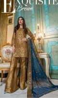 Chiffon Embroidered Front, Sleeves, Dupata, Embroidered Front, Back, Back Daman Patch, Jamawaar Trouser and Accessories.