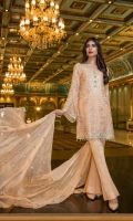Chiffon Embroidered Front, Sleeves, Dupata, Embroidered Front, Back, Back Daman Patch, Grip Trouser and Accessories.