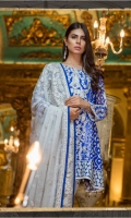 Chiffon Embroidered Front Panel, Sleeves, Dupata, Embroidered Front,  Side Jaal Back, Back Daman Patch, Jamawaar Trouser and Accessories.