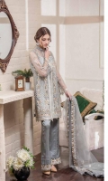Embroidered Net Front, Back, Sleeves Trouser Patti, Inner Lining. Embroidered Net Dupatta, Embroidered Grip Trouser. Accessories