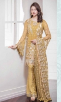 Chiffon Embroidered Front, Back, Sleeves Embroidered Grip Trouser Embroidered Net Dupatta Accessories