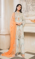EMBROIDERED CHIFFON FRONT, BACK & SLEEVES EMBROIDERED CHIFFON DUPATTA