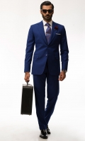Cobalt Blue Two piece suit Two buttons Notch lapel Two side Vents Slim fit Light weight tropical fabric