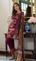 3 Piece Embroidered Lawn Suit Shirt : Printed Lawn Dupatta : Digital Printed Silk Trouser : Dyed EMBROIDERY: Embroidered Center Panel front Embroidered Border for Sleeves/ Trouser