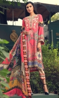 Digital Printed Embroidered Linen Front 1.14 M Digital Printed Linen Back 1.14 M Digital Printed Linen Sleeves 0.67 M Sleeves Embroidered Patch 1 M Digital Printed Crinkle Chiffon Dupatta 2.5 M Dyed Linen Trouser 2.5 M