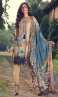 Digital Printed Embroidered Linen Front 1.14 M Digital Printed Linen Back 1.14 M Embroidered Back Daman Patch 1 M Digital Printed Linen Sleeves 0.67 M Digital Printed Crinkle Chiffon Dupatta 2.5 M Dyed Linen Trouser 2.5 M