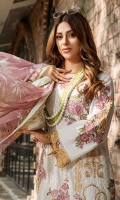 Embroidered Lawn Front 1 M Embroidered Lawn Back 1 M Embroidered Patch For Daman Front & Back 2 M Dyed Lawn Sleeves 0.67 M Sleeves Embroidered Patch A 1 M Sleeves Embroidered Patch B 2 Pc Digital Printed Crinkle Chiffon Dupatta 2.5 M Dyed Cotton Trouser 2.5 M