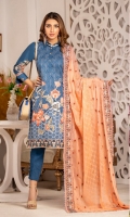 - SHIRT: FULL HEAVY EMBROIDERED LAWN SHIRT.  - DUPATTA: CHIFFON HEAVY EMBROIDERED + CHIKANKARI DUPATTA.  - TROUSER: PLAIN DYED TROUSER.