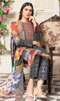 1) All Designs with Digital Printed Embroidered Lawn Shirt. 2) All Designs with Digital Printed Lawn Dupatta. 3) All Designs with Chikankari Embroidered Trouser.